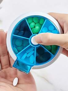 7-Grid Pill Box With Clear Labels For Men Women Portable Travel Medicine Box Outdoor Home Vacation Beach Cruise Travel Essential Accessories - Multicolor - View 5
