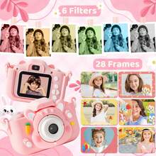 KIISDA Kids' Camera Dual-Lens Design 48MP Resolution 1080p HD Video 8x Zoom Supports Time-Lapse Photography Built-In Educational Games And Other Special Features Perfect Holiday Or Birthday Gift For Boys And Girls - Multicolor - View 5