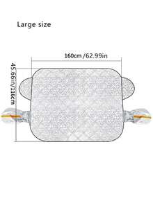 1 件磁性汽车挡风玻璃雪罩，加厚冬季霜雪保护器，遮阳挡风玻璃保护器 - 彩色 - 查看 12
