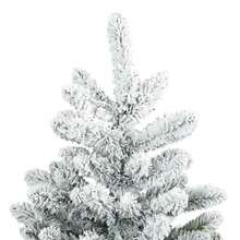 Artificial Hinged Christmas Tree With 150 LEDs 150 Cm PVC - Blanco y morado - Ver 11