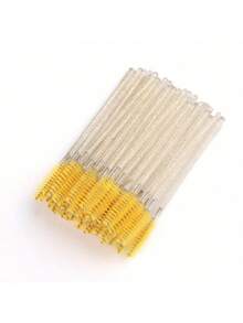 250/50pcs1disposable Crystal Sparkling Eyelash Brushes, Double-Sided Shadow Brushes, Eyelash Extension Brushes, Eyebrow Makeup Brushes, - Multicolor - View 16