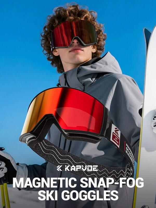 KAPVOE Gafas de esquí profesionales para hombres y mujeres en invierno KAPVOE, gafas de snowboard con cambio rápido para adultos