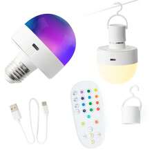 Flower Shaped Rechargeable LED Desk Lamp With Remote Control, Color Changing Decorative Table Light For Bedroom, Living Room, And Home Decor - màu xanh lá - Xem 10