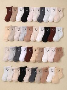 10 Pairs Soft Breathable Baby Sports Socks, Unisex Infant Toddler, Comfortable Stretchy, Suitable For 0-36 Months, All Seasons Indoor & Outdoor, Essential Newborn Gift Set - Multicolor - View 3