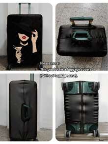 1 Pc 300g/M2 Urban Woman Series Printed Pattern, Thickened Suitcase Protective Cover, Thickened Suitcase Accessories, Suitable For Business Trips, Vacations, Travel, Luggage Check-In, Back-To-School, Add Color To Your Suitcase. Suitable For 20-28 Inch Suitcases.