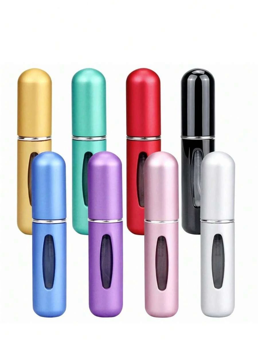 Refillable Perfume Atomizer Travel,8Pcs 5ML Portable Mini Pocket Perfume Atomizer Bottle Spray For Travel Accessories Tin Canister Organiser - 粉色 - 查看 1