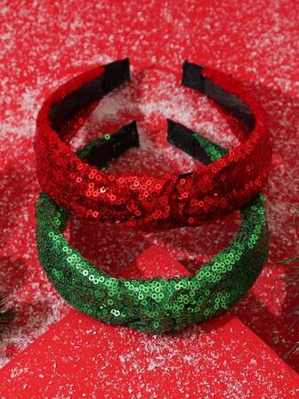 2ชิ้น แถบคาดศีรษะหูกระต่ายสีพื้นกำมะหยี่ เครื่องประดับผมฤดูใบไม้ร่วง/ฤดูหนาว