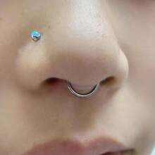 20G 18G 16G 14G 12G 10G Surgical Steel Hinged Clicker Segment Nose Rings Hoop Lip Rings Helix Cartilage Daith Tragus Sleeper Earrings Body Piercing For Women Men 6mm 8mm 10mm 12mm 14mm 16mm{Inchcolor_nameinch:InchSilver-18G(1.0mm)-InnerDiameter:7mm8mm9mm10mminch} - Bạc-18G (1.0mm) - Đường kính bên trong: 7mm8mm9mm10mm - Xem 5