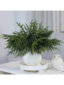 Branches de pin artificiel en neige - parfait pour la décoration de Noël et d'hiver à la maison, accents de dessus de table
