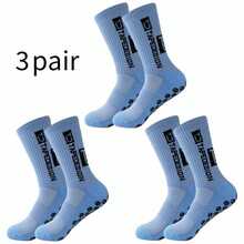3 Pairs/Set Coated Socks, Professional Thickened Terry Absorbent, Odor-Resistant, Non-Slip Basketball/Football Socks - Multicolor - View 6