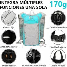 TRYXZSZ Mochila de Hidratacion para Correr, Chaleco de Hidratación para Deporte, Ligero y Cómodo, Altamente Transpirable, para Correr, Andar en Bicicleta, Maratón y Montañismo - Verde - Ver 5