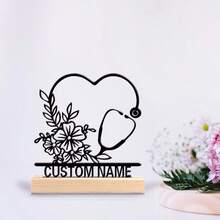 1pc Personalized Custom Name Heart Shaped Stethoscope/Bicycle/Camera/Guitar Wooden Sign Doctor Traditional Wall Mounted No Electricity Required Unique Personalized Bedroom Decor Handmade Durable Universal Perfect Christmas Gift Mother's Day Gift Father's Day Gift Wedding Gift Birthday Gift Housewarming Gift,Home & Living,Haunt Your Home,Souvenirs,Reusable,Adorable,High-Quality