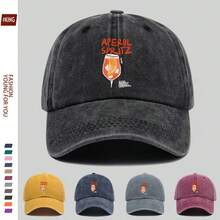 1PC Women's Fun "Aperol Spritz" Cocktail Print Baseball Cap, Durable And Fashionable,  Hip-Hop Design, Black Papa Truck Driver Hat, Breathable And Comfortable, Solid Color Simple, Retro Soft Top Dome Brim Dad Hat, Adjustable Size, Unisex, Youth Couple Skateboard Hat, Men And Women Casual Clothing Accessories, Suitable For Outdoor Cycling, Sports, Hiking, Fishing, Vacation, Beach, Ideal Gift Hat For Parents - 粉色 - 查看 2