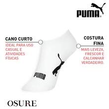 Kit 9 Pairs Puma Socks Low Top Sneakers Original - Todas Brancas - View 4