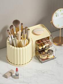 1PC 360 ° Rotating Cosmetics Transparent Storage Box Multifunctional Student Stationery Pen Holder Waterproof Dustproof Bathroom Storage Box Makeup Brush Desktop Storage Tube Large Capacity Detachable Desktop Storage Rack Rotating Pen Holder Desktop Dressing Table Skin Care Product Storage Rack,Gifts For Women,Christmas Gifts,Gift Ideas For Women,Room Decor - Multicolor - View 19
