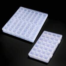 1pc Transparent Storage Box, 28 Grids DIY Diamond Painting Box, Jewelry Storage Box, Plastic False Nail Storage Box, Rhinestone Bead Storage Box, Manicure Supplies, Manicure Tools, Manicure Art Tools, Back To School, Manicure, Manicure Tools (Suitable For Press-On Nails) - Clear - View 9