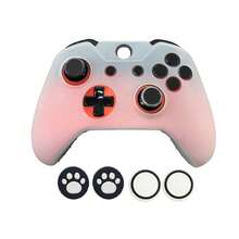 1 Set One Controller Silicone Protective Case + 4pcs Joystick Caps, Dust-Proof, Scratch-Resistant, Anti-Slip, Enhanced Gaming Experience - Multicolor - View 8