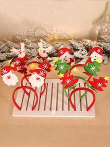 1/3/5/10/15件装圣诞头箍 儿童成人圣诞老人麋鹿 Xmax 发饰 派对拍照道具 圣诞装饰 新年礼物 - 彩色 - 查看 10