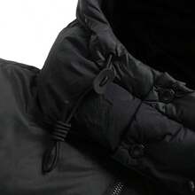 Adidas Men's Hooded Down Jacket, 3S PUFFER DOWN, Casual Wear, Sports Jacket, Loose Fit. - Black - View 5