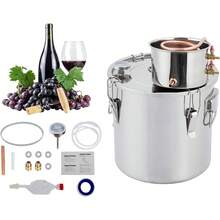 PtioHavn Destilador de alcohol de acero inoxidable de 10 galones/38 litros, kit de elaboración casera, apto para whisky, vino, brandy y aceites esenciales caseros. - Juegos para la Producción de Vino - Ver 9