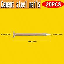 مسامير فولاذية مطلية بالزنك سميكة وطويلة للخرسانة والإسمنت، بألوان بيضاء/ملونة، مسامير فولاذية سميكة وطويلة للاستخدام الجماعي - الأسود - مشاهدة 8