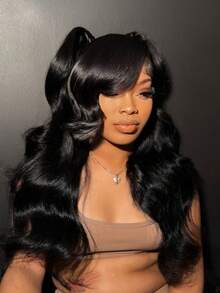 40 Inch Wig Human Hair 250 Density 13x6 Lace Front Wigs Human Hair Pre Plucked With Baby Hair 15A Glueless Body Wave Frontal Human Hair Wigs For Women - Natural Black - 查看 3