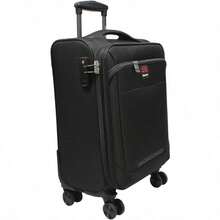 MIGUEL PETACAS Maleta De 28 Pulgadas Color Negro Modelo Jon 029 Maleta Grande Expandible Para Equipaje De 23 A 25 Kilos Asa Retractil Candado De Combinacion Maletas Resistentes - NEGRO+20 - Ver 2