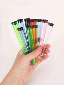 10 piezas, Tubo de almacenamiento cónico a prueba de humedad y de colores, Tubo de almacenamiento cónico, Accesorio portátil, Opción ideal para uso diario y vacaciones