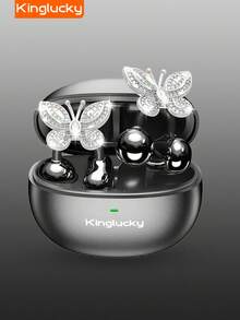Kinglucky Clip-On Earbuds, Open-Fit Wireless Bluetooth 5.4 Headphones With Microphone, 50-Hour Battery Life, Noise Cancelling, Waterproof, Sports Earbuds, Comfortable For Workout, Compatible With IOS And Android Phones, Gaming Headset With Speaker And Microphone, Holiday Gift, Valentine's Day Gift, Christmas Gift, Essential For Autumn/Winter Vacation, Must-Have For Camping And Travel, Travel Accessories, Camping Supplies - 晶蝶 - 查看 14