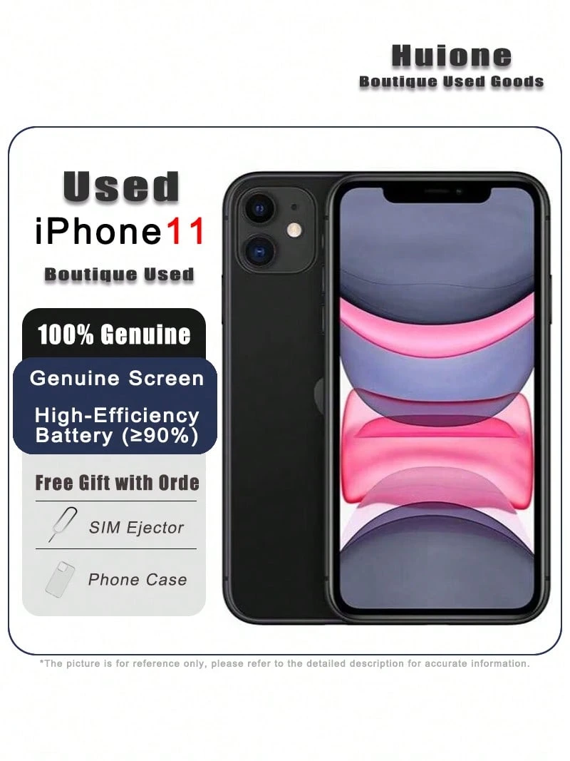 二手 Apple iPhone 11 Premium 二手 Apple iPhone - 游戏就绪，双 SIM 卡 4G，95% 新，原装屏幕和高效电池（≥90%）