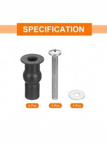 2/4pcs/Set Universal Toilet Seat Hinge Bolts Kit Stainless Steel Screws With Expansion Rubber Nuts & Threaded Inserts For Blind Hole Connections, Top Mount Hardware Replacement Set Bathroom Bathroom Accessories Bathroom Tools - Multicolor - View 9