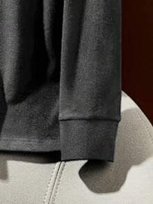 GRDR Men's Casual Half-Turtleneck Long Sleeve T-Shirt, Suitable For Daily Wear And Commuting - Dark Grey - View 6