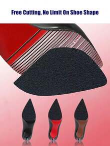 Matte Anti-Slip Shoe Sole Stickers, Wear-Resistant Noise Reduction High Heel Silencer Stickers, Self-Adhesive Shoe Bottom Repair Patches, Washable - Matte Black - View 3