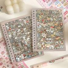 16 miếng dán hoạt hình dễ thương/1 cuốn sách, phong cách INS Hàn Quốc, phụ kiện làm sổ lưu niệm tự làm, thích hợp cho sổ lưu niệm, sổ kế hoạch, ốp điện thoại, bình nước, cốc trên ô tô, máy tính xách tay, đàn ghi ta, xe đạp, ván trượt, hành lý, nhật ký - Nhiều màu - Xem 3