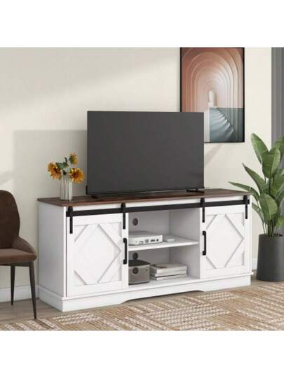 Large TV Schrank St Sideboard Meubel Class Schiebetüren Einstellbare Regale Für Wohnzimmer Esszimmer haus Modernes 150*40*60cm