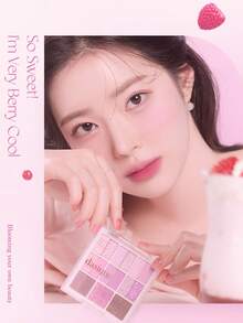 Dasique 18-Color Eyeshadow Palette, Highly Pigmented Long-Lasting Formula, Suitable For Graduation, Birthday Party, Easy To Apply And Blend, Vegan Formula, Rose Girl Charm Color, Christmas Gift For Her, Fashion Cosmetic Brand, Back To School, Bridal Wedding, Summer, Valentine's Day, Vacation - #18 Berry Smoothie - View 9