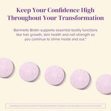 BariMelts Biotin 5000mcg, 90 Fast-Dissolving Tablets (3-Month Supply), Sugar-Free Bariatric Vitamins For Women, Natural Strawberry Flavor - 白色的 - 查看 5