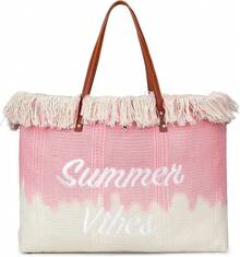 Large Multipurpose Neoprene Beach Tote Bag With Inner Pocket Women/Pool - D3粉紅 - 查看 7