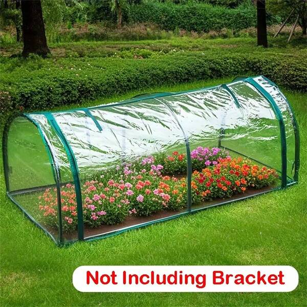 Serra, tenda per piante a prova di gelo e pioggia, copertura in plastica per serra con copertura a griglia, copertura trasparente, copertura per serra da giardino, tenda per piante a prova di gelo e pioggia, adatta per fiori e verdure, giardino e balcone (esclusa la struttura in ferro)