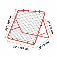 Red de rebote de fútbol , Kick-Back de 99 x 99 cm, portátil, ideal para entrenamiento de fútbol, red de portería completa, material y accesorios para niños, adolescentes y todas las edades, fácil de instalar y almacenar. - Negro - Ver 10