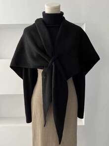 FADZOYLE 1 chiếc khăn choàng màu trơn, khăn trùm đầu Hijab cho mọi mùa thu đông, ấm áp, đan móc, kiểu áo khoác cardigan, áo choàng mềm mại hình tam giác, thích hợp cho du lịch, áo choàng poncho, trang trí, váy dạ hội, du lịch, công sở, đám cưới và làm quà tặng. - Nhiều màu - Xem 6