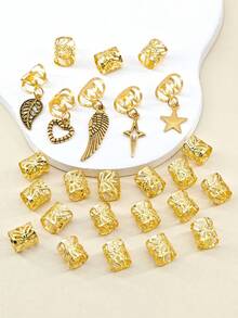 26 pezzi Set di accessori per capelli con anelli in lega a tema sole, stile misto, gioielli per capelli per trecce, per ragazze e donne boho, calze natalizie, riempitivi per calze natalizie, riempitivi per calze natalizie per donne, regali di Natale, regali, riempitivi per calze natalizie, regali per donne, regalo, regalo di Natale, riempitivi per calze natalizie per adulti, riempitivi per calze natalizie per adulti, accessori per capelli, accessori per donne, riempitivo per calza, accessorio per capelli per la maggiore età, accessori per capelli natalizi, idee regalo per donne, riempitivi per calze natalizie per la bellezza