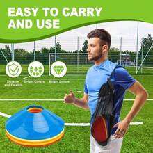 Set Of 2550 - Agility Soccer Cones With Carry Bag And Cones TrainingFootball, Basketball, Coaching, Agility Cones Indoor And Outdoor Games - E-25 Pack Multicolor - View 4