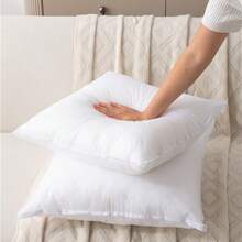 2pcs White Pillow Core, Sofa Cushions Are Soft And Fluffy And Comfortable, Bedside Pillows Are Durable, Suitable For Living Room, Bedroom, Bay Window, Room Home Decoration