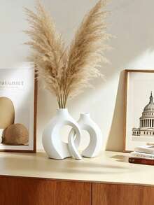 4/2pcs Vase Set, Cross Vase, Heart Hollow Vase, Bohemian Decorative Vase For Pampas Grass, Daisy, Sunflower, Eucalyptus, Suitable For Home, Living Room, Dining Table, Farmhouse, Wedding Centerpiece And Home Decor