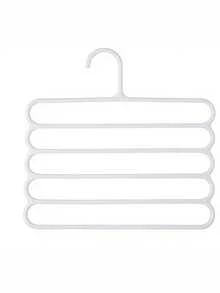 شماعة متعددة الوظائف ديكور متعدد الطبقات من البلاستيك لتوفير المساحة، شماعة 5 في 1 لتخزين البنطلونات والملابس والأحذية والتنانير، منظم غرفة النوم، ديكور المنزل والغرفة والأعياد - متعدد الألوان - مشاهدة 8