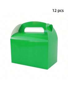 12 piezas de cajas de papel plegables para regalo, adecuadas para joyería, dulces, envasado de postres - multicolor - Ver 18