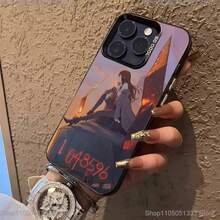 Steins Gate Anime Phone Case Covercompatible with  16,15,14,13,12,11,Pro,XS,Max,Plus,Mini,SE Black Candy Matte Shockproof Cover,Covercompatible with  17 Hülle, 17 pro Hülle, 17 promax Hülle