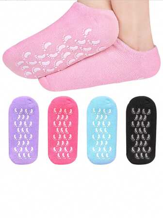 凝胶足膜足部护理凝胶腿套，多色精油保湿腿套，防裂，防滑