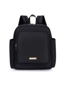 1pc Multifunctional Mommy Bag, Can Be Worn As Backpack Or Shoulder Bag, With Bottle Warmer And Wet/Dry Separation